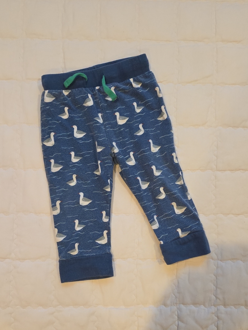 Baby Boden Navy Blue Joggers with White Label